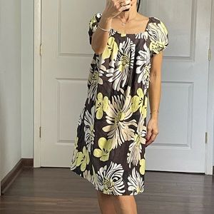 Chelsea & Theodore 100% Linen Floral Cap Sleeves Dress size 8